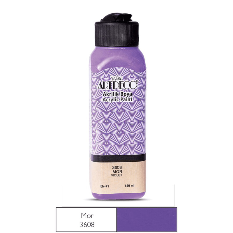 Artdeco 070R-3608 Akrilik Boya 140ml Mor - 1