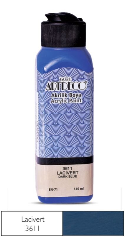 Artdeco 070R-3611 Akrilik Boya 140ml Lacivert - 1