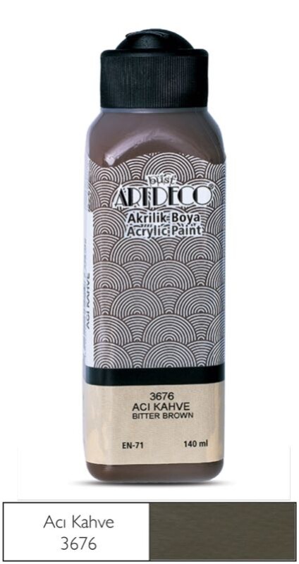 Artdeco 070R-3676 Akrilik Boya 140ml Acı Kahve - 1