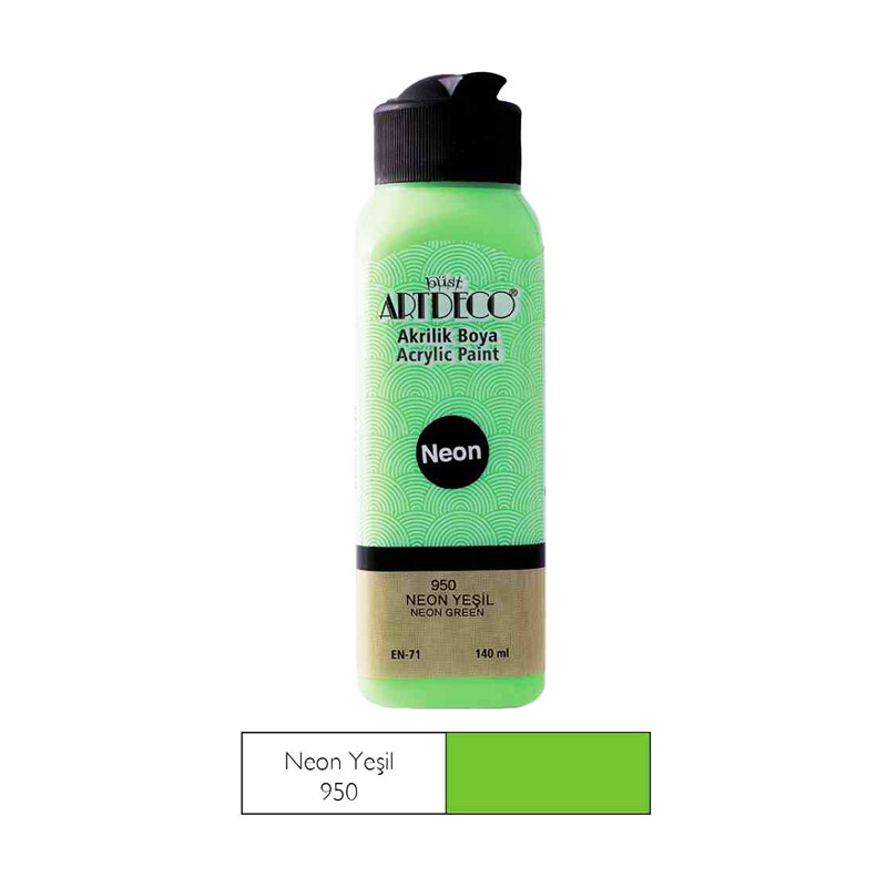 Artdeco 070R-950 Akrilik Boya 140ml Neon Yeşil - 1