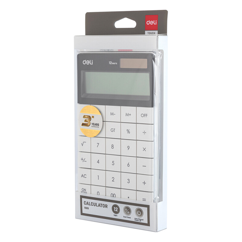 Deli 1589 Hesap Makinesİ 12 Haneli Beyaz 100019813 - 2
