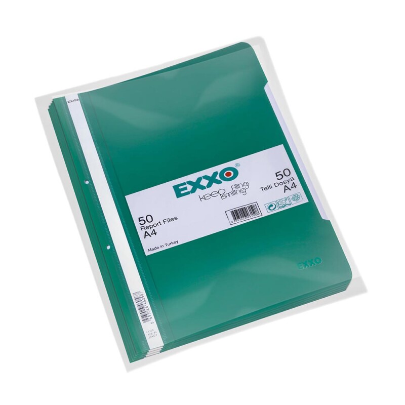 Exxo Pp Telli Dosya A4 Yeşil 50 li - 1