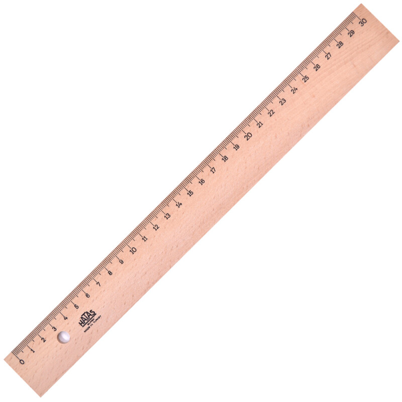 Hatas 00042 Tahta Cetvel Takviyeli 30cm - 1