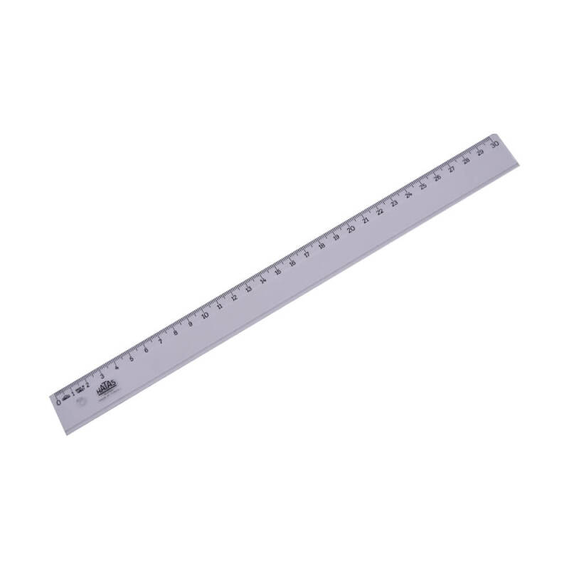 Hatas 0131 Plastik Cetvel Şeffaf Ekonomik 30cm - 1