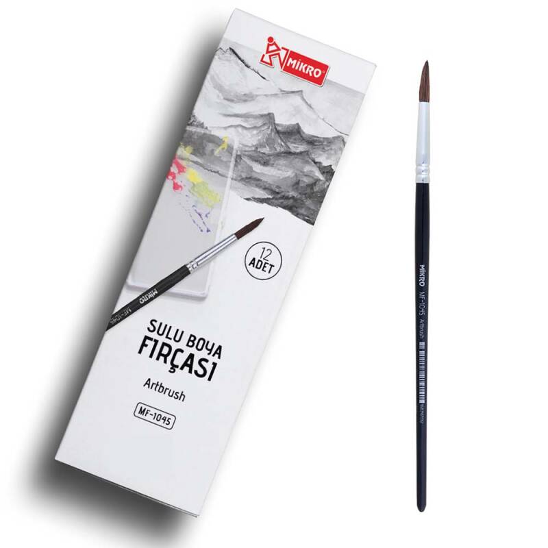 Mikro Mf-1045 Sulu Boya Fırçası No:4 - 1