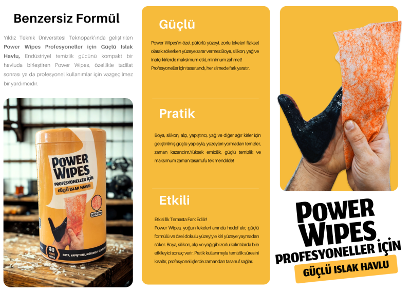Power Wipes Profesyoneller İçin Güçlü Islak Havlu 80 Adet - 2