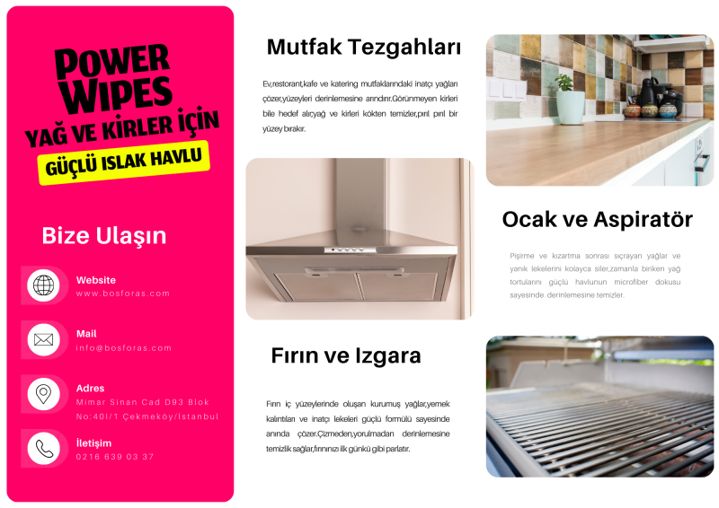 Power Wipes Yağ ve Kirler İçin Güçlü Islak Havlu 50 Adet - 3