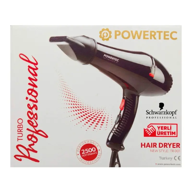 Powertec TR-901 Turbo Profesyonel Saç Kurutma Makinesi - 1