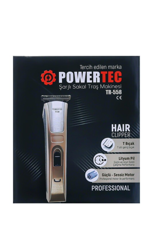 Powertech Tr-558 Şarjlı Sakal Tıraş Makinesi - 1