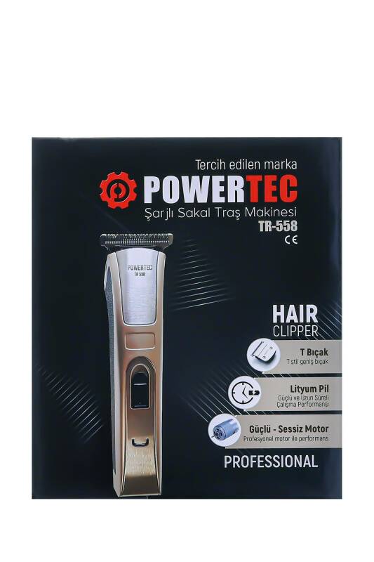 Powertech Tr-558 Şarjlı Sakal Tıraş Makinesi - 1
