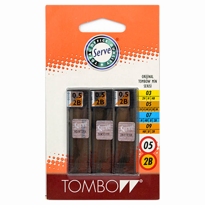 Tombow Kalem Ucu 05 Mm 2B 3'Lü Blister - 1